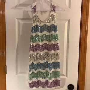 Sparkly White Sequined Dress by Poof!